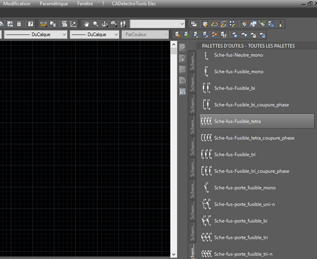 installation palettes outils palettes outils CADelectoTools chargées