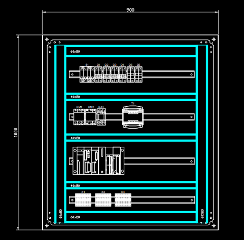 implantation armoire électrique autocad